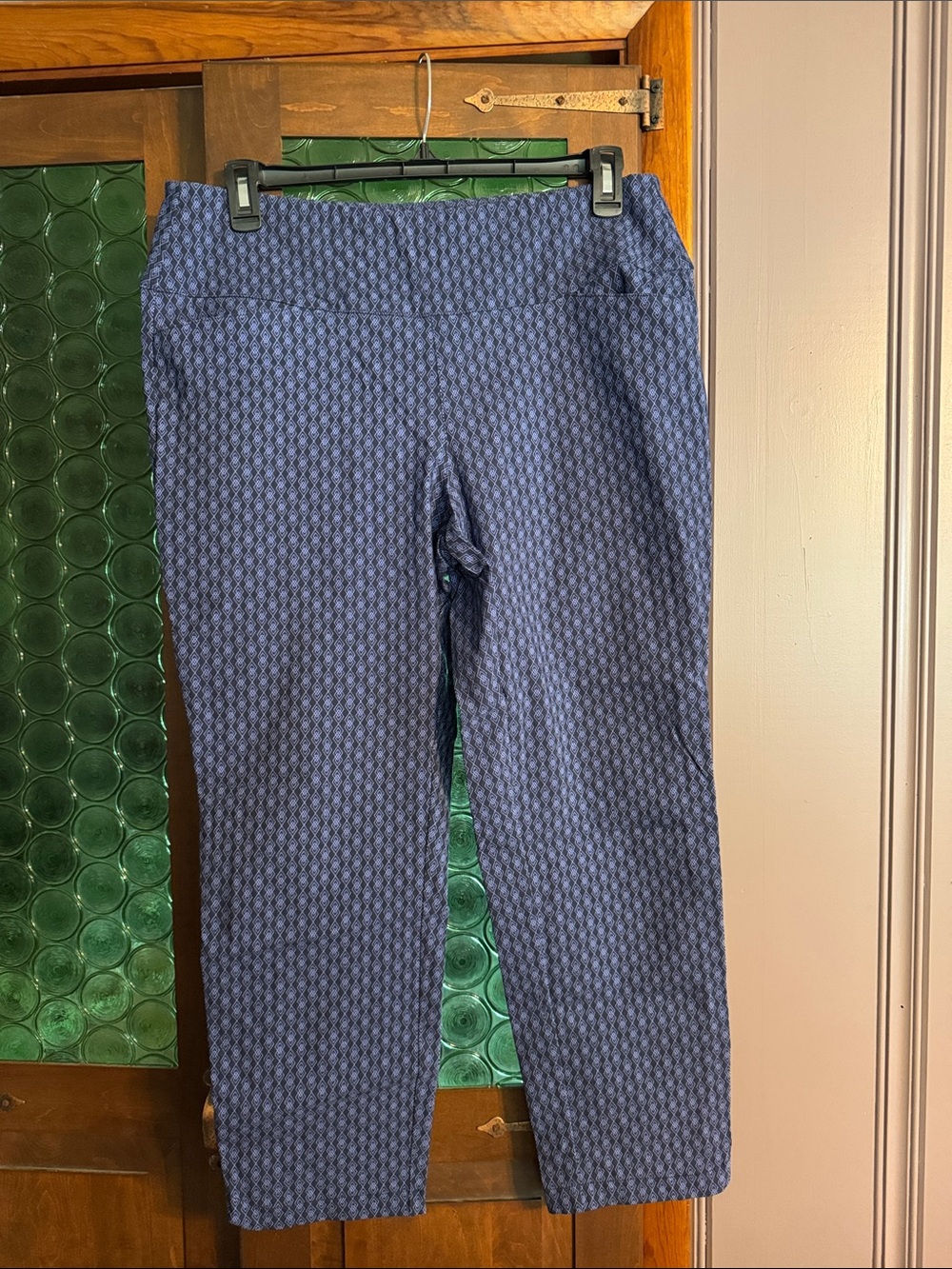 Lady Hagen Navy Geometric Print Golf Pants